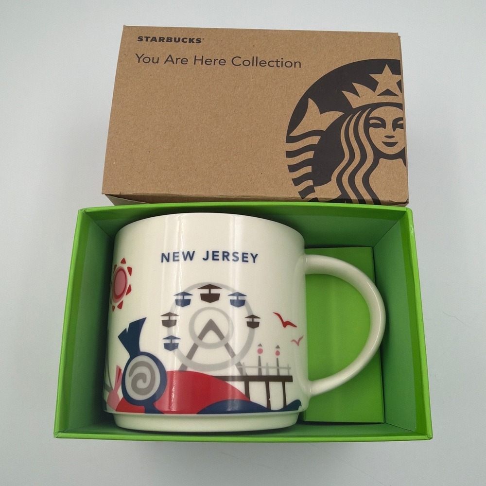 Starbucks You Are Here New Jersey Ceramic Coffee Mug 14oz with Box - NEW